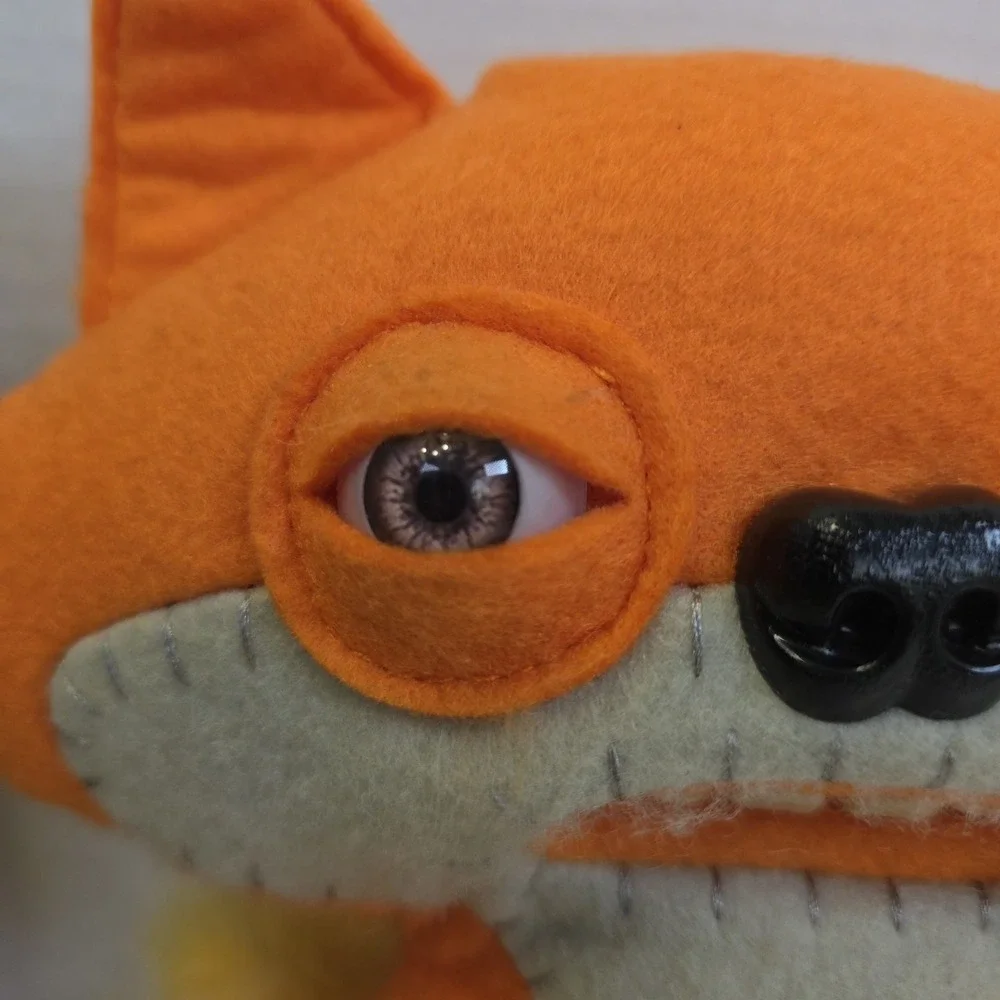 Spinmaster Fuggler Suspicious Fox Plush Orange Felt Retired RARE